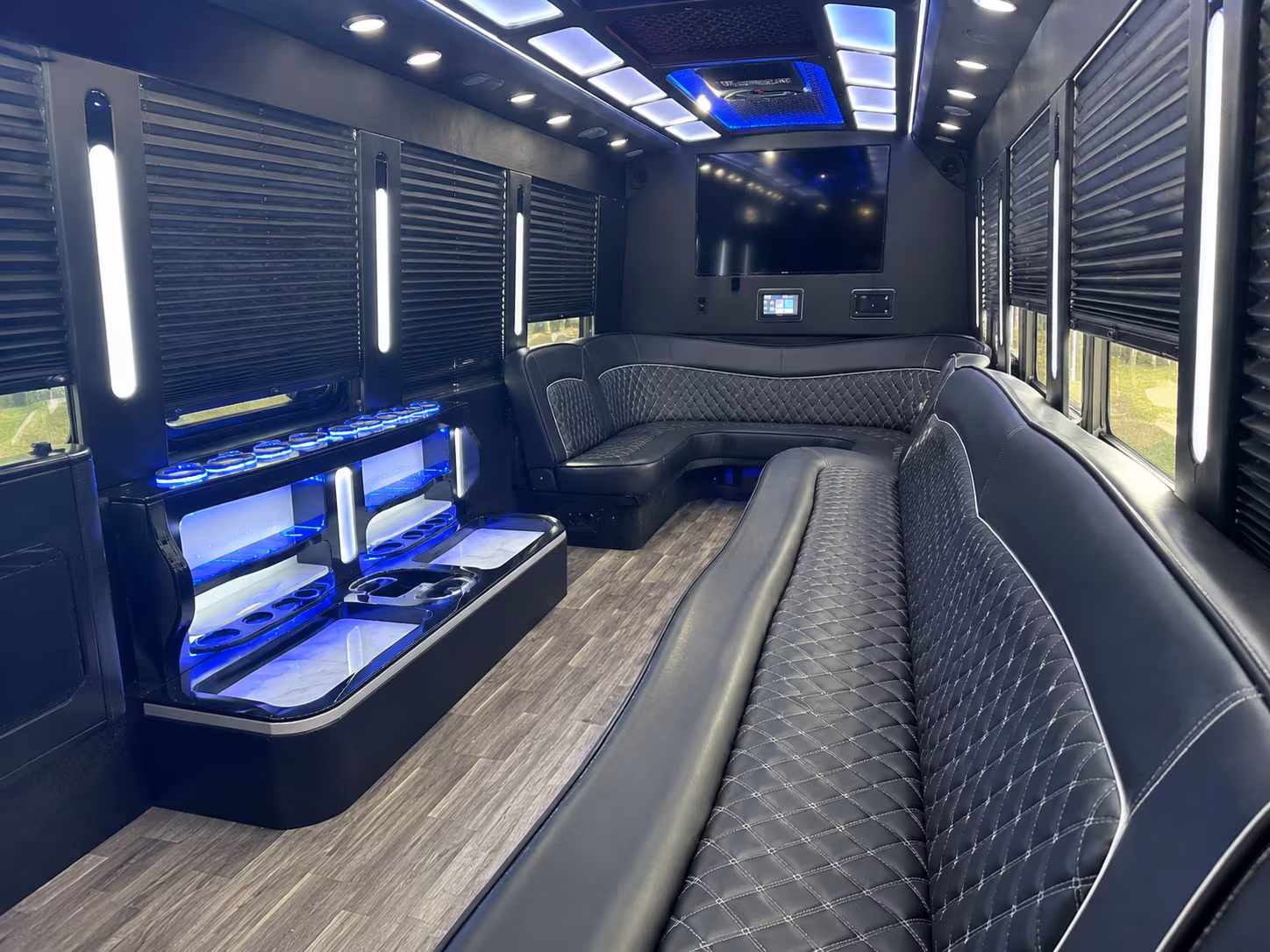Mobile Birthday, Sweet 16, & Quinceañera Transportation party bus exterior