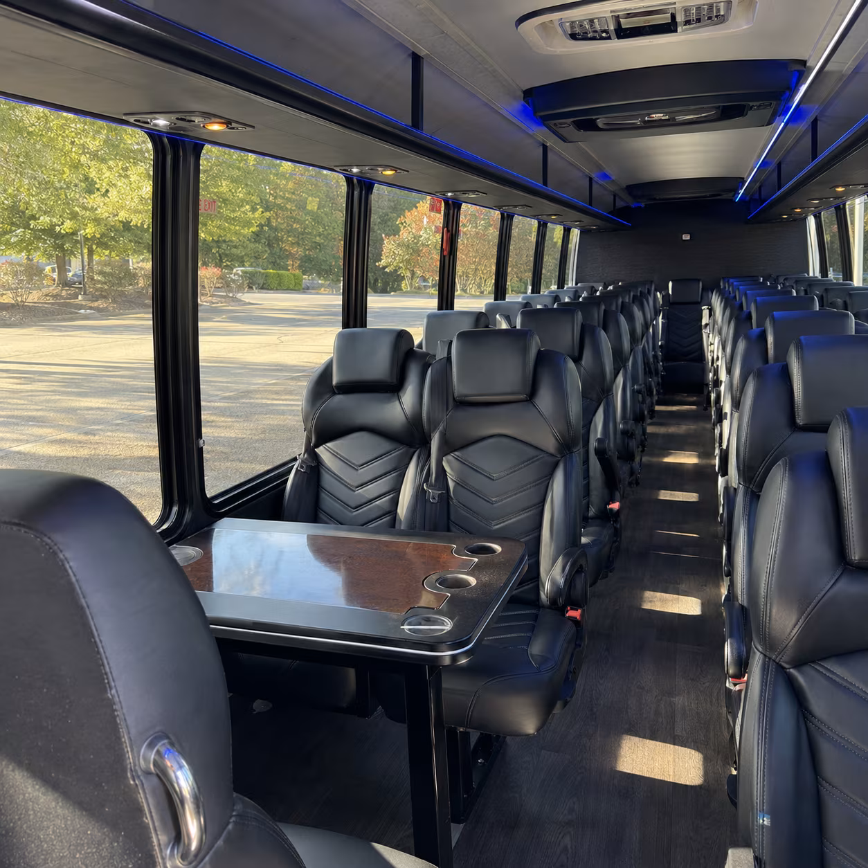 Mobile Corporate Transportation party bus exterior