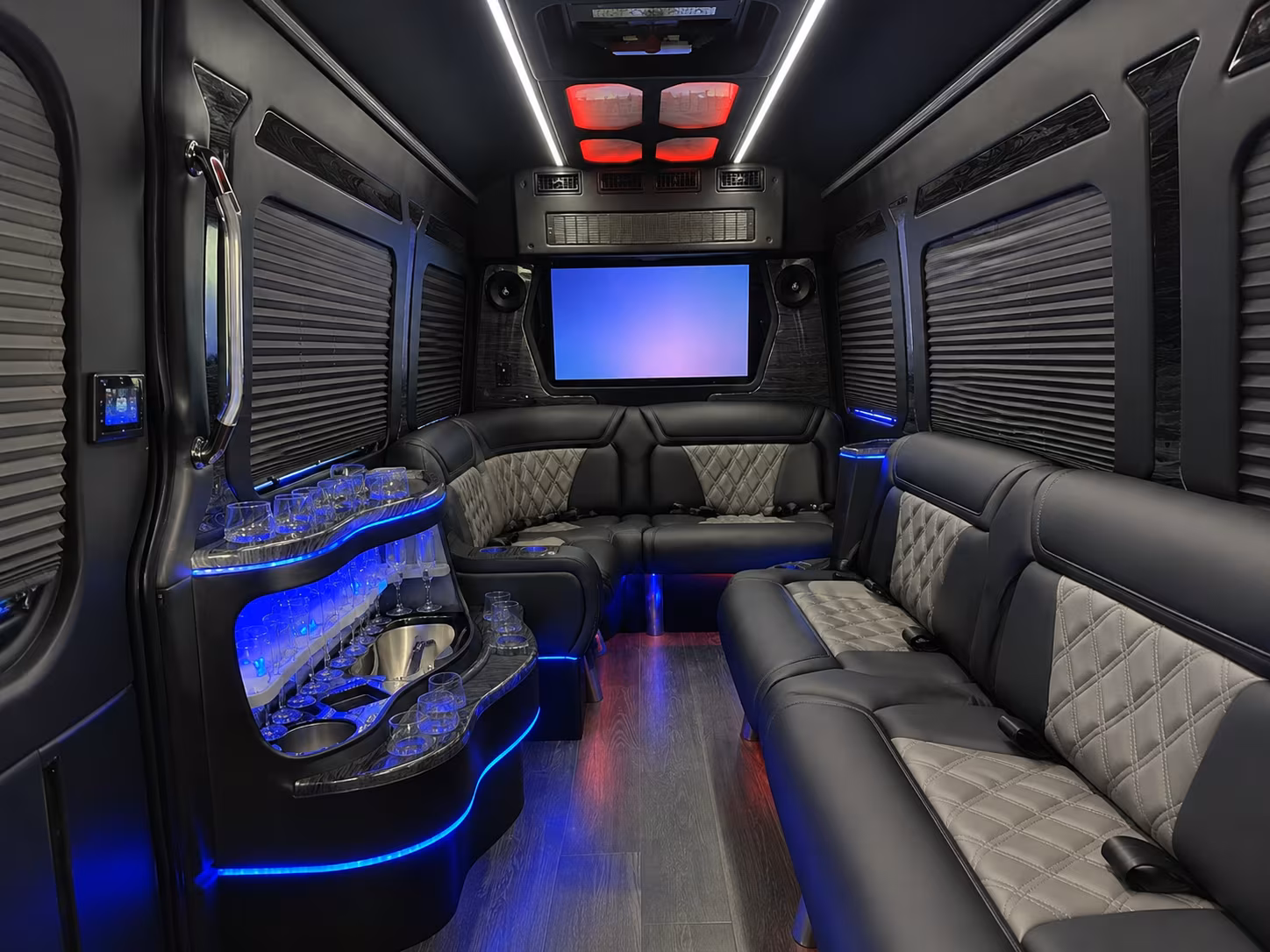 Mobile Corporate Transportation party bus interior