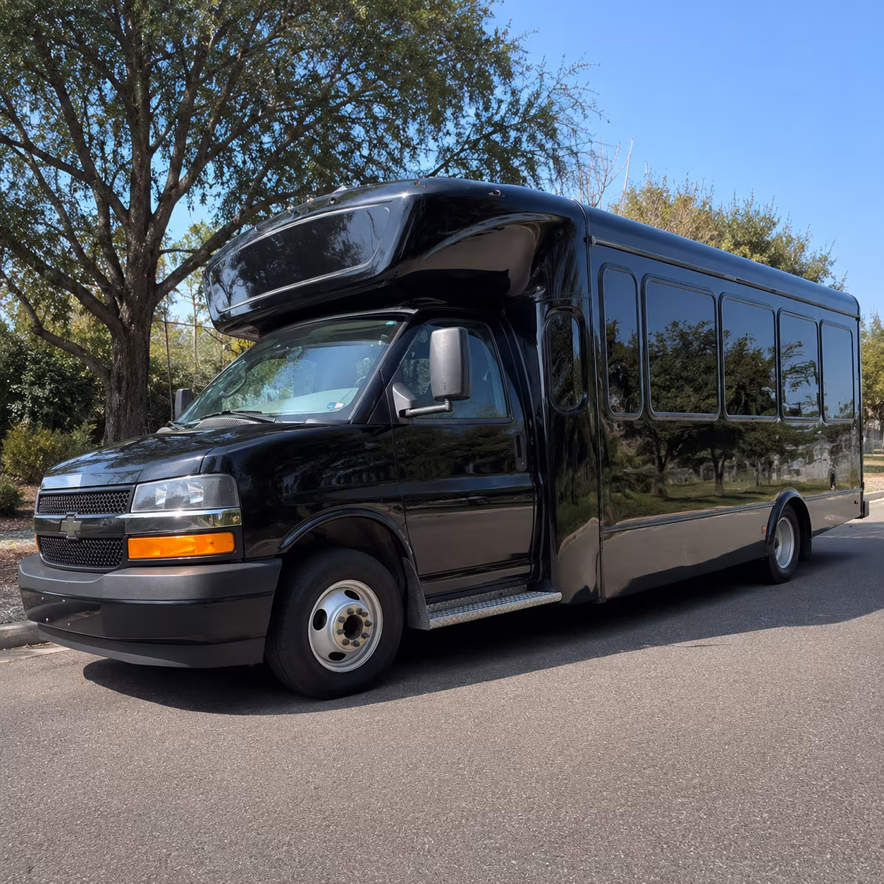 Mobile Private Event Transportation party bus exterior
