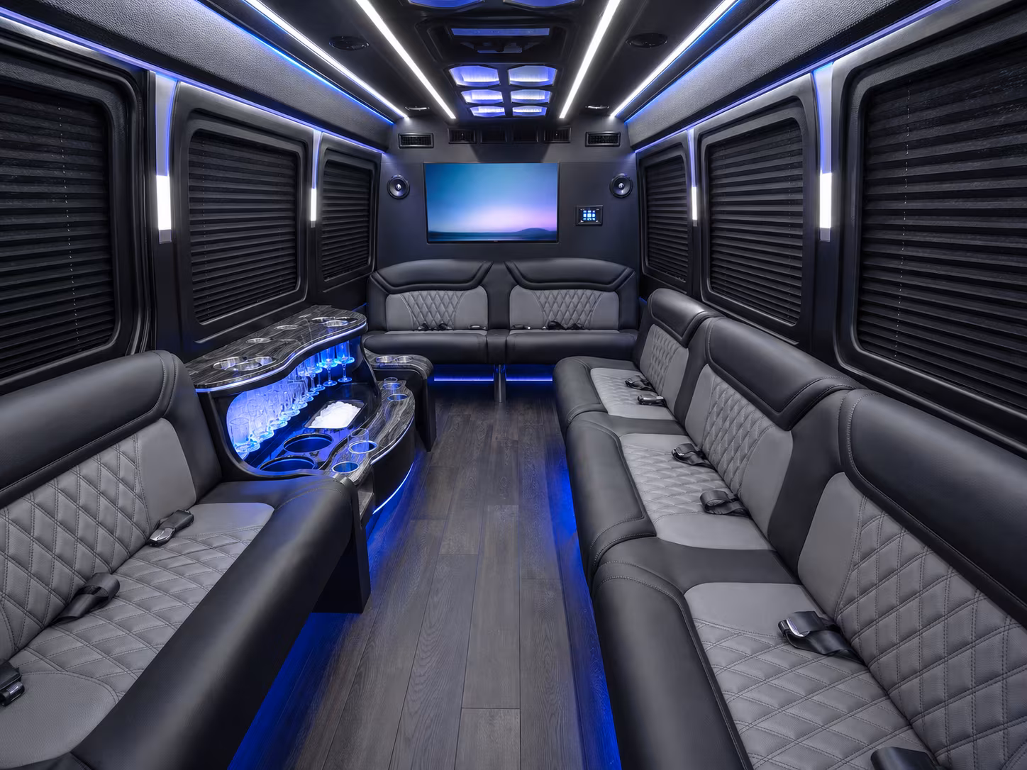 Mobile School Event Transportation party bus exterior