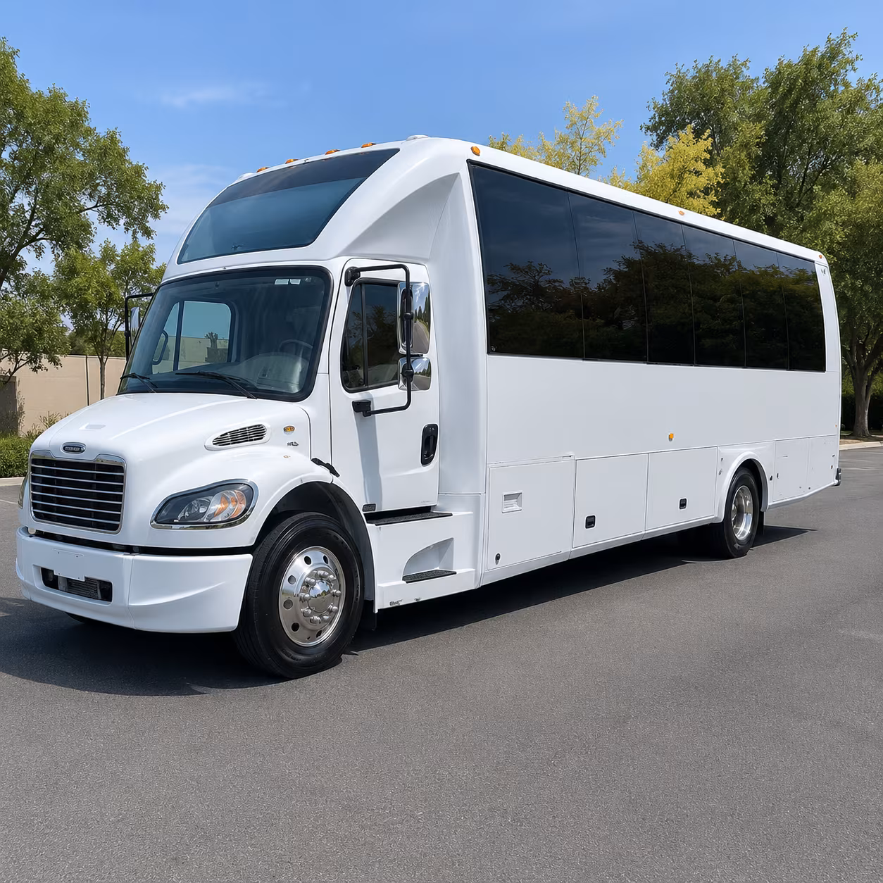 Mobile Sporting Event Transportation party bus exterior