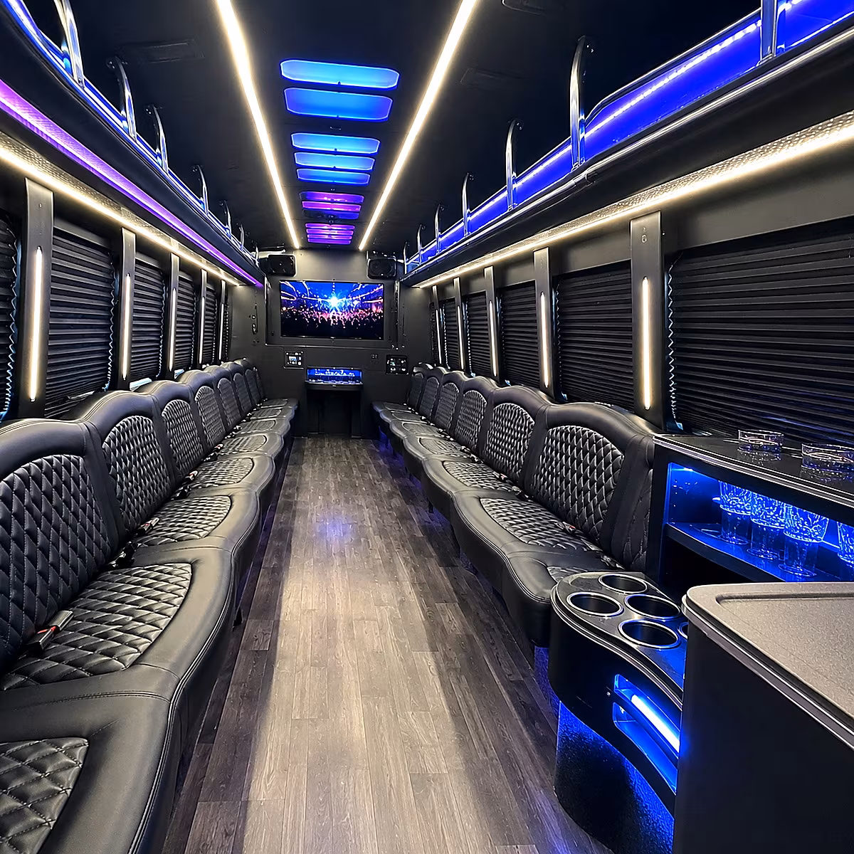 Mobile Winery Tour & Pub Crawl Transportation party bus interior
