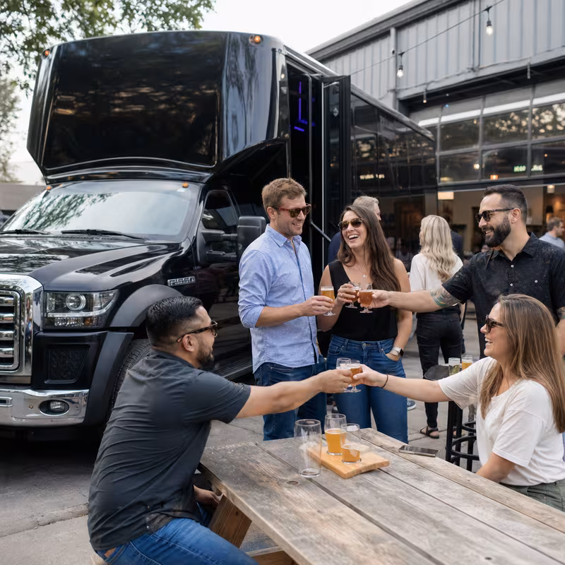 Mobile Winery & Brewery Tour Transportation fleet vehicle